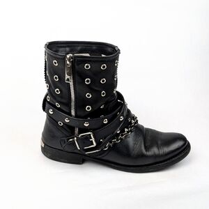 BURBERRY - Flat Boots Moto Brit Biker Jude Size EU 40